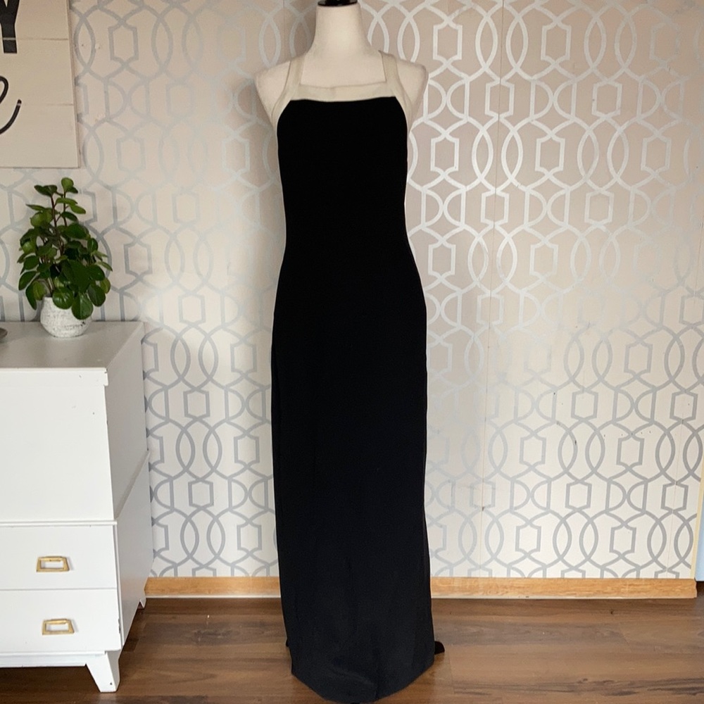 Black and cream dress